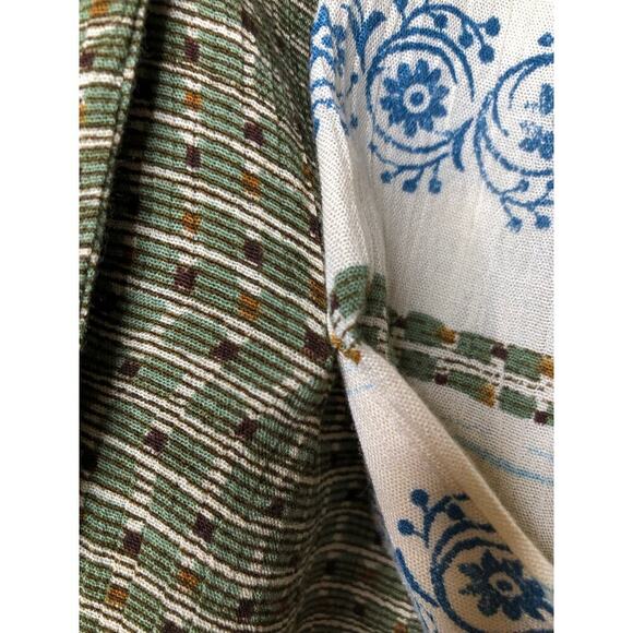 Vintage Alfred Dunner Camel Print Button-Front Top Earthy Tribal Boho Size: 8 - Picture 7 of 15